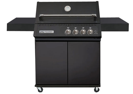 Crossray 4 Black 4 Burner Trolley Barbecue