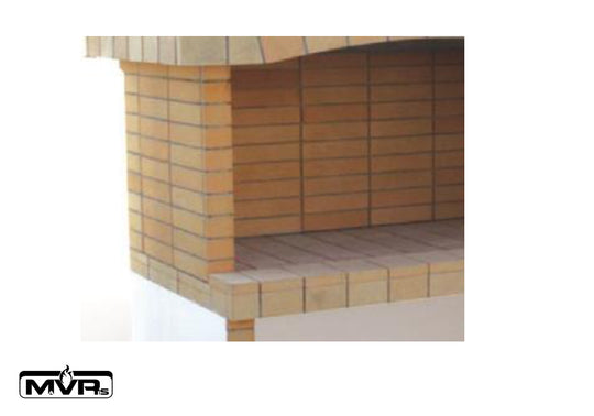 MVRs Masonry BBQ Side Covered with Firebrick